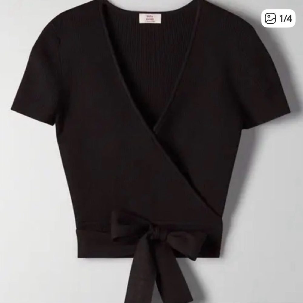 Aritzia Little Moon Knit Wrap top